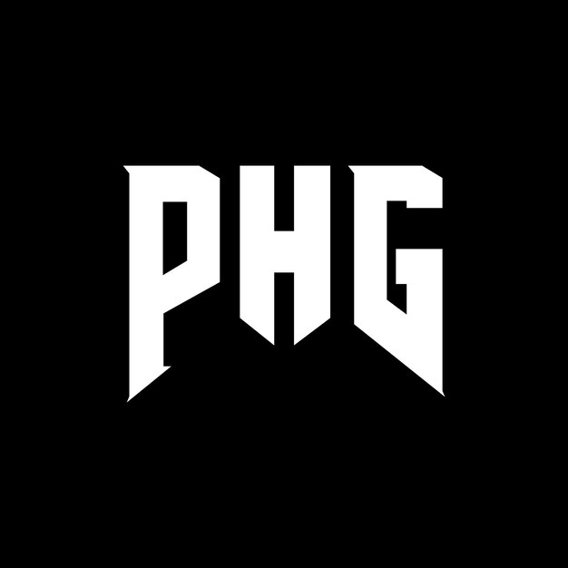 PHG letter logo design per l'azienda tecnologica PHG logo design combinazione di colori bianco e nero PHG logo PHG vettore PHG design PHG icona PHG alfabeto PHG tipografia logo design