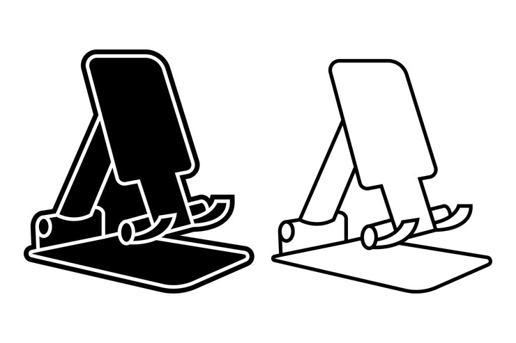 Vettore phonetablet stand illustration