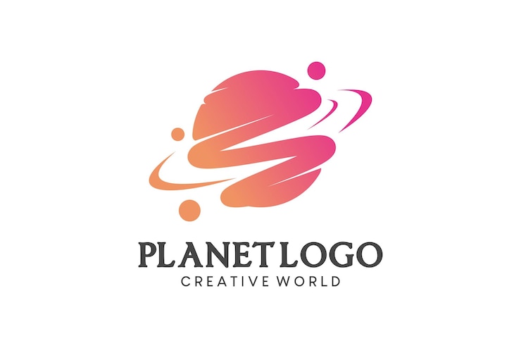 Vettore pianeta icona logo design globo astratto pianeta illustrazione vettoriale forma lettera s