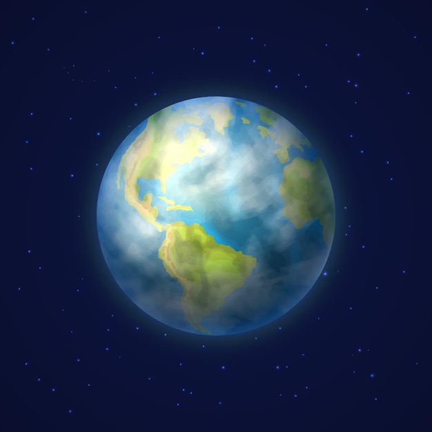 pianeta Terra su uno sfondo trasparente