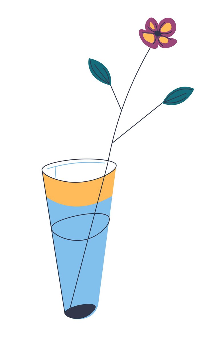 Vettore pianta decorativa per interni di casa o ufficio, vaso isolato con acqua e fiore in fiore. regalo o regalo romantico, botanica fresca utilizzata come decorazione per lo spazio abitativo. vettore del negozio di fiori in appartamento