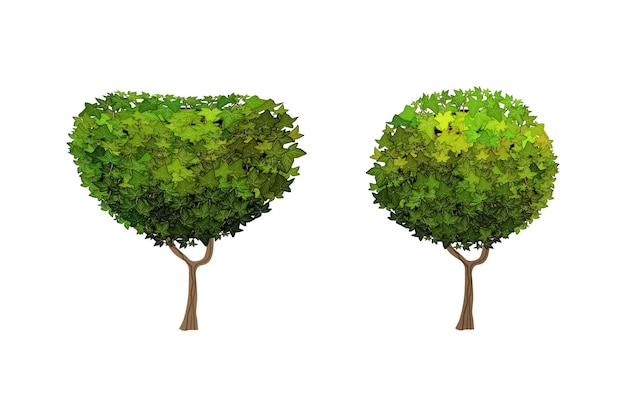 Pianta verde ornamentale a forma di siepe