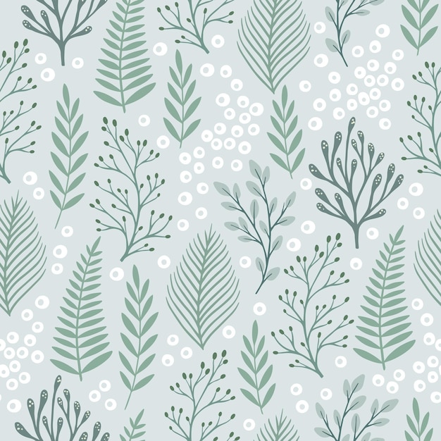 Piante da fiore da giardino disegno vettoriale botanico senza cuciture per decorazioni interne in tessuto di copertura Modello carino con ramo di piante