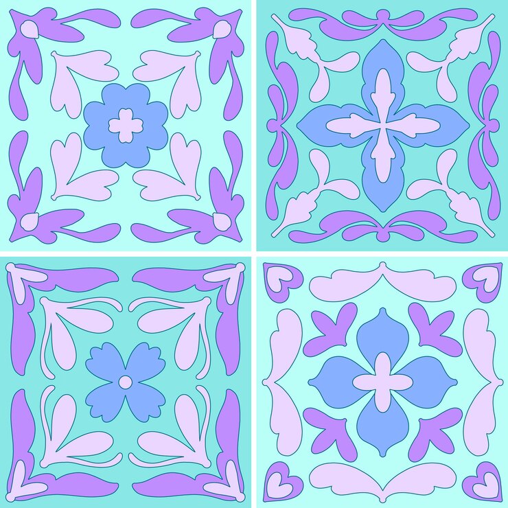 piastrelle di ceramica vintage ornamentali ornamental