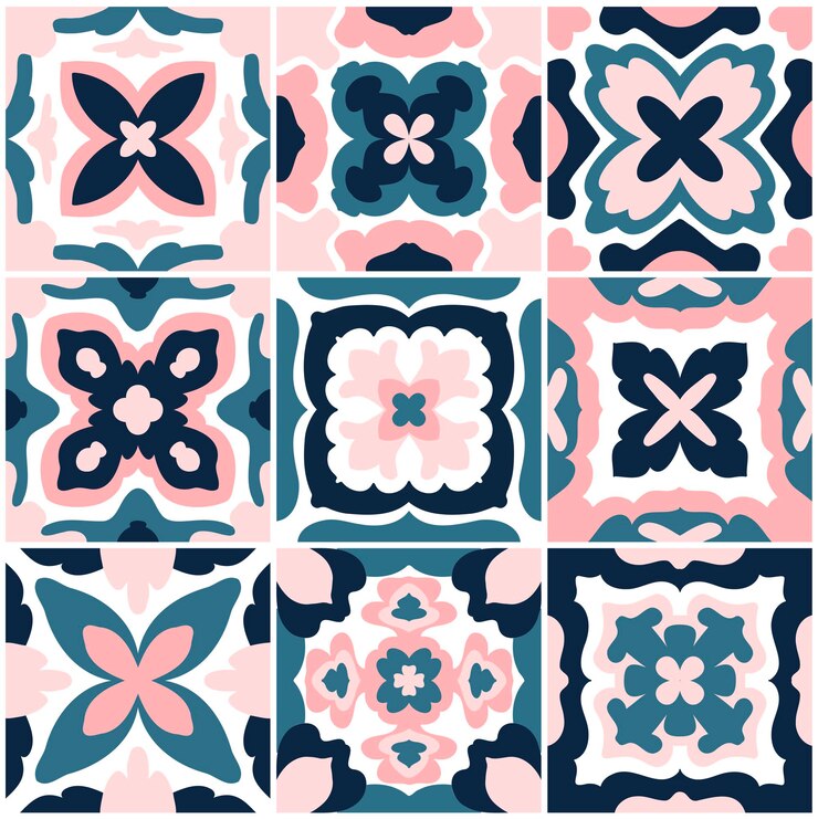 piastrelle di ceramica vintage ornamentali ornamental