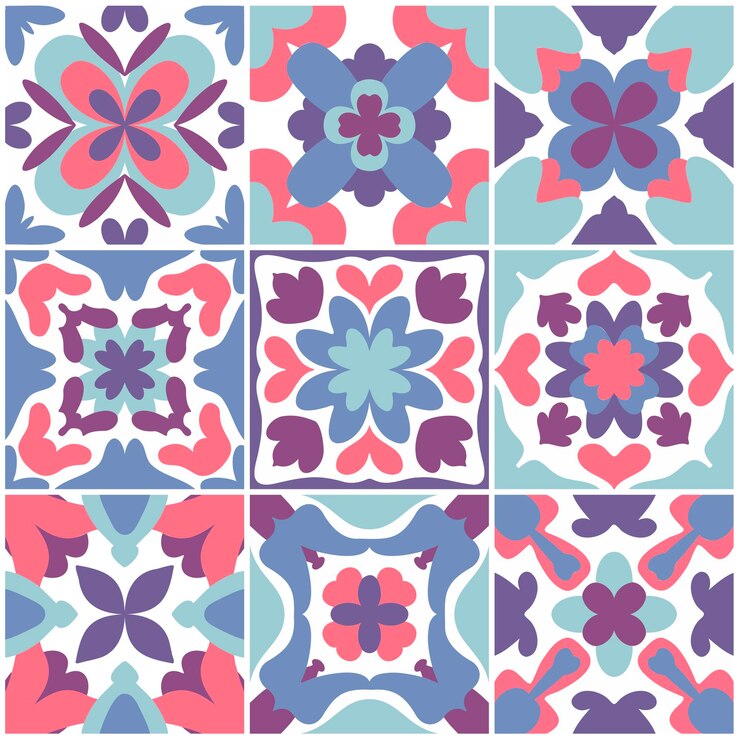 piastrelle di ceramica vintage ornamentali ornamental