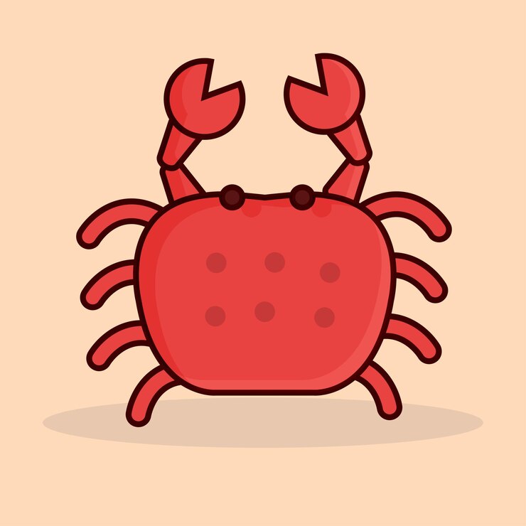 Piatto carino di granchio