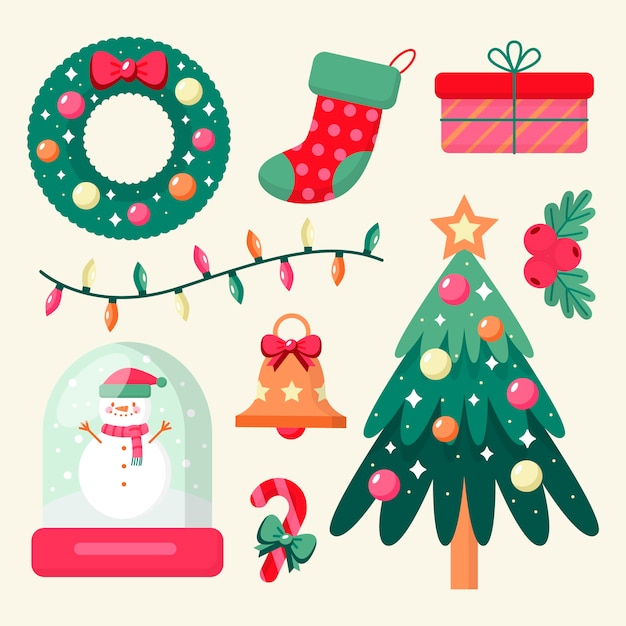 Piatto collezione elementi di Natale