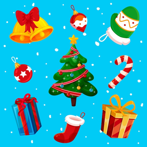 Piatto collezione elementi di Natale