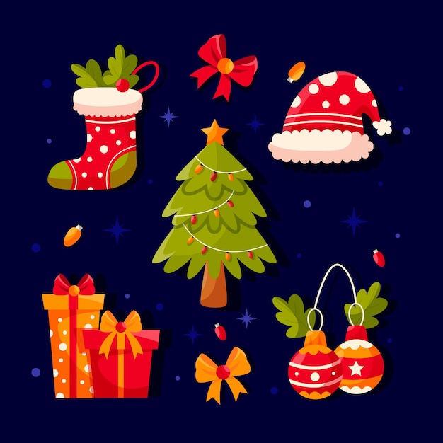 Piatto collezione elementi di Natale