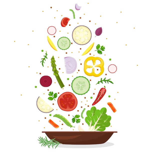 Piatto di verdure cibo sano