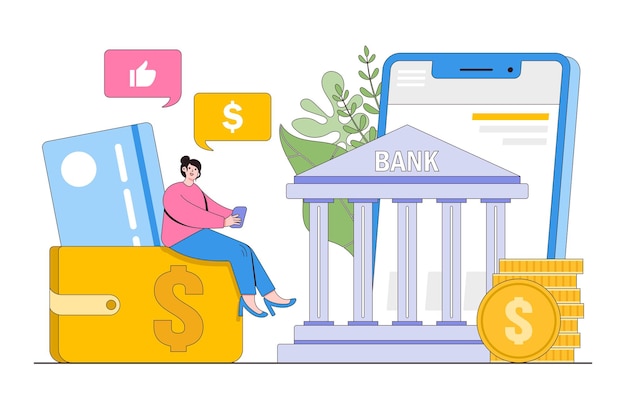 Piatto mobile servizio online pagamento finanza aziendale pagare transazione online con sicurezza e protezione concetto contactless Design del profilo per landing page banner web infografica immagini eroe