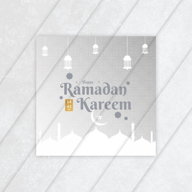 Piatto ramadan kareem illustrazione moschea d'oro