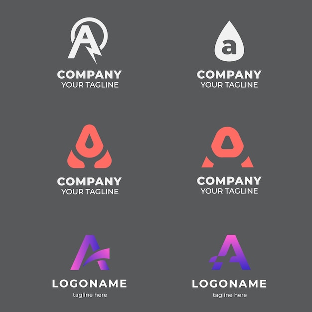 Piatto una raccolta di modelli di logo