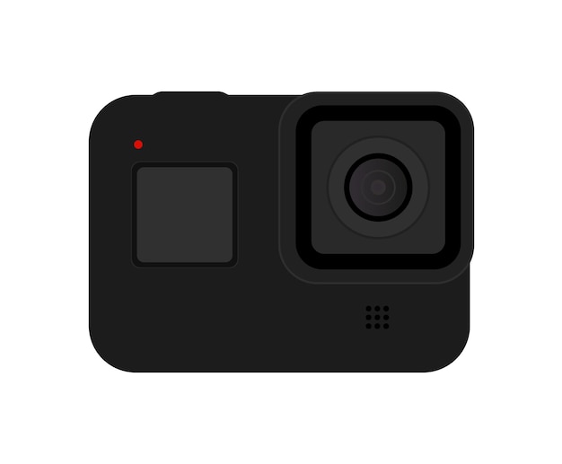 Piccola action camera portatile illustrazione