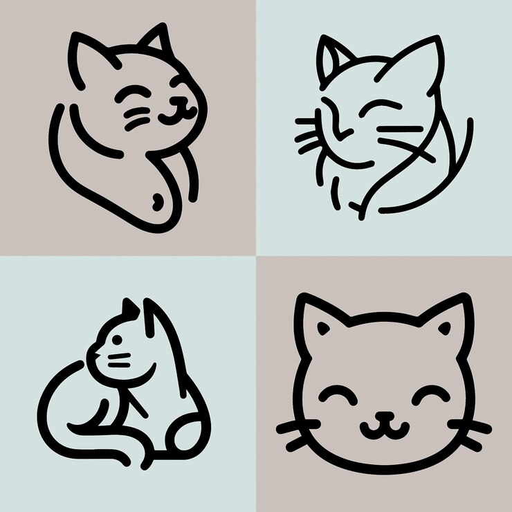 Piccola icona di gatto per il logo di Gatto