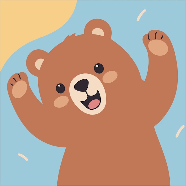 Piccola orsa per bambini, illustrazione vettoriale di un libro