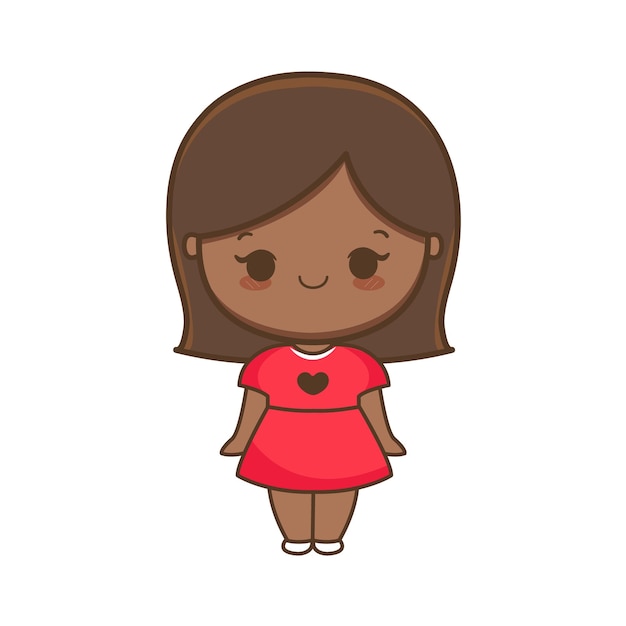Piccola ragazza chibi illustrazione vettoriale