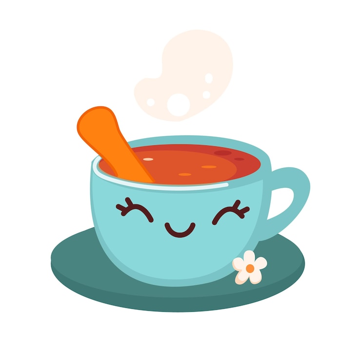 Vettore piccola tazza kawaii illustrazione vettoriale