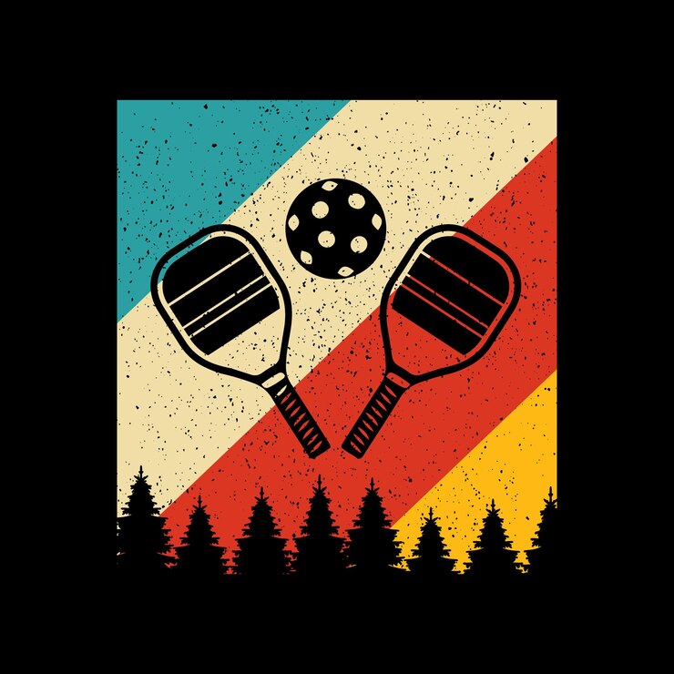Vettore pickleball tshirt design miglior pickleball tshirt design paddle vector tshirt modello di progettazione grafica