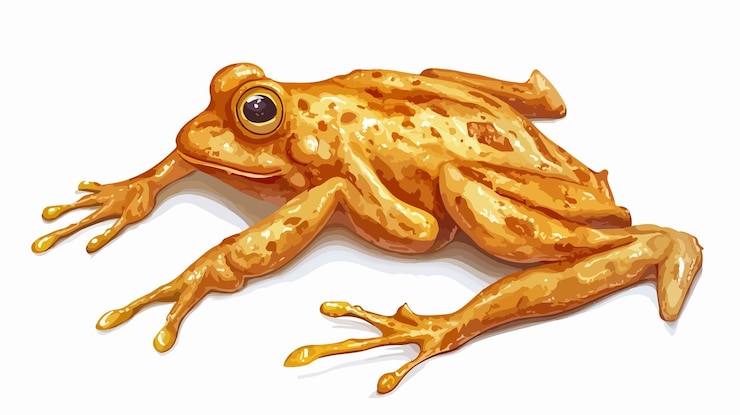Vettore piedi di rana fritti vettore isolato illustrazione immagine culinaria professionale uso