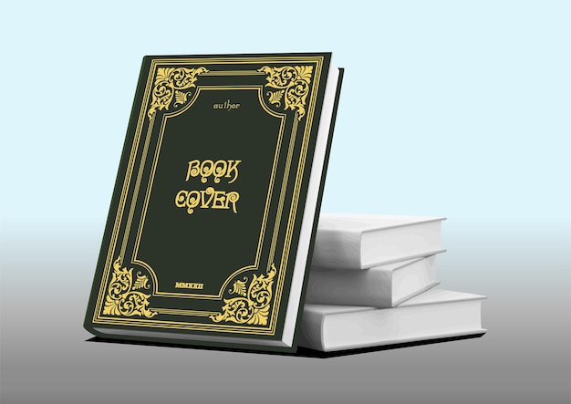 Pila di libri illustrazione vettoriale a colori 3d
