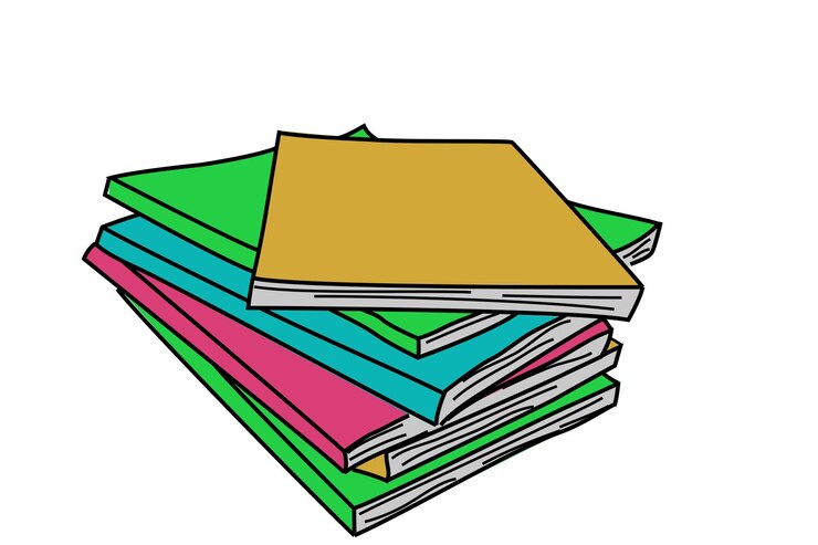 Vettore pila di schizzo di tiraggio della mano di vettore semplice del libro
