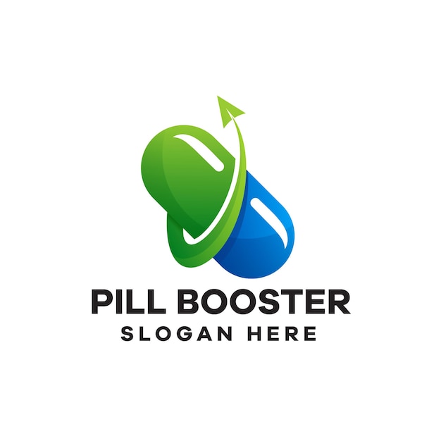 Pill Booster Gradient Logo Design