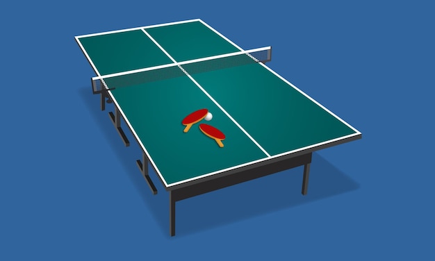 Ping pong kit completi disegno vettoriale sfondo isolato