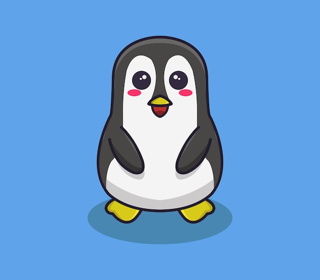Pinguino illustrato in stile cartone animato