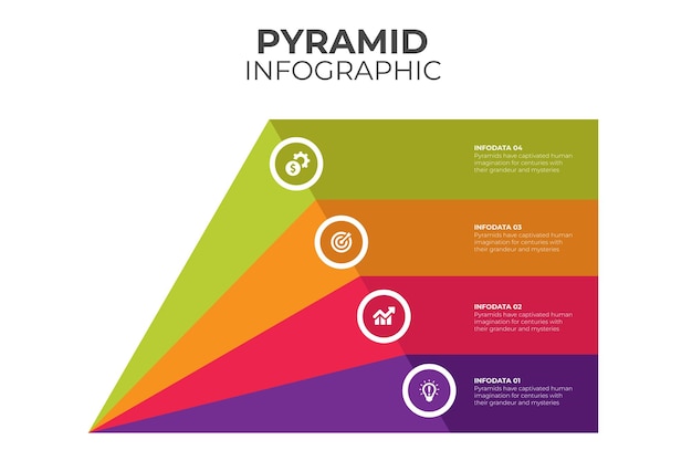 Piramide vettoriale verso l'alto frecce diagramma infografico diagramma triangolare presentazione grafica