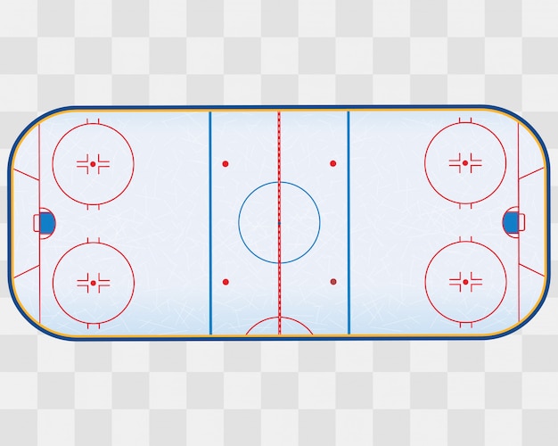 Pista di hockey su ghiaccio nordamericana