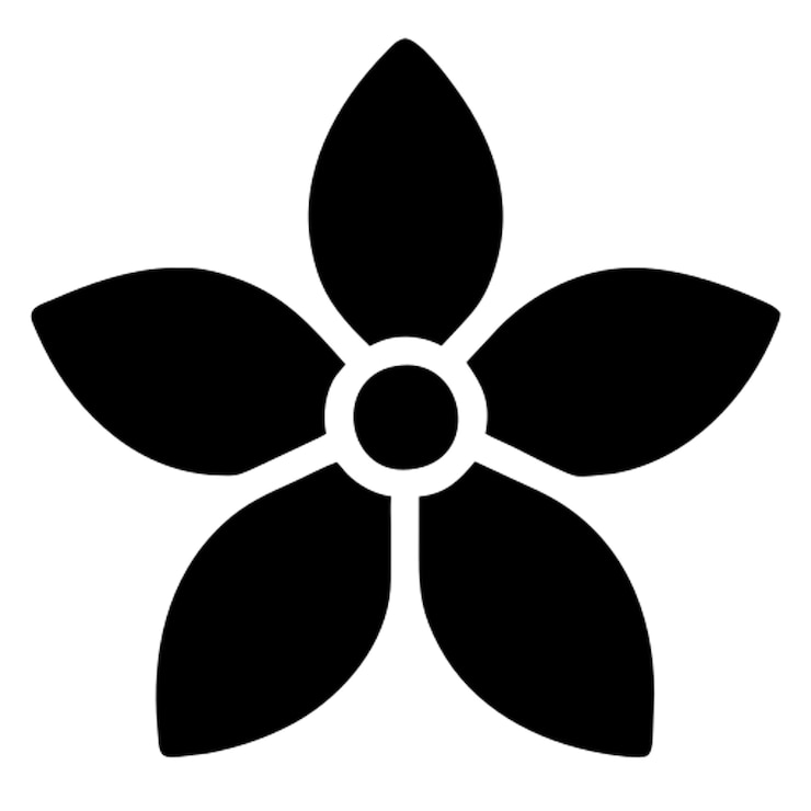 Vettore pittogramma del fiore di plumeria