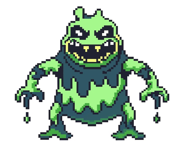 Pixel art 90s personaggio di gioco personaggio comico per t-shirt design logo cartellone banner.