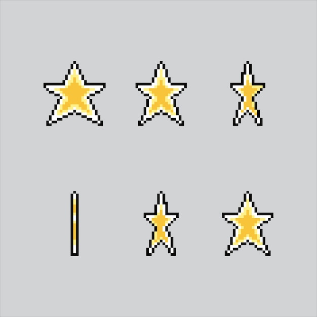 Pixel art Animazione stelle Pixelated Star Frame Animazione frame stella arma icone sfondo