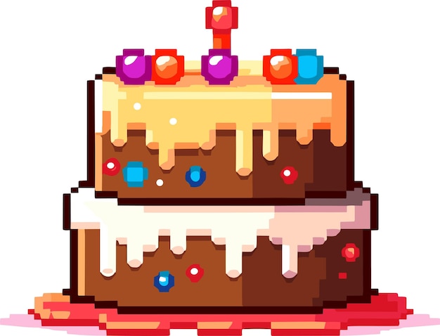 pixel art di una torta