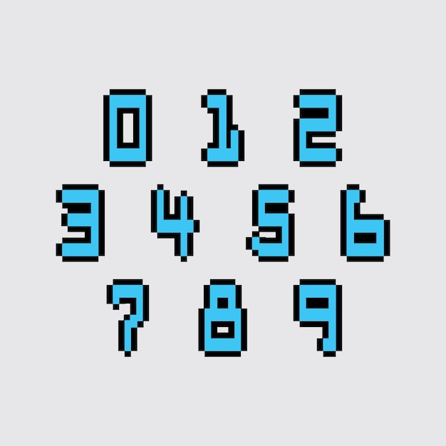 pixel art numero estetica retro sprite design