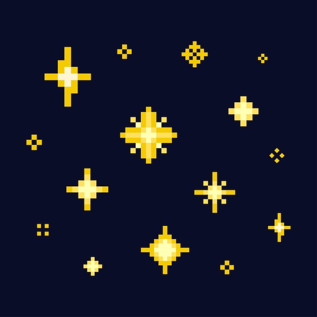 Pixel art scintillante a 8 morsi