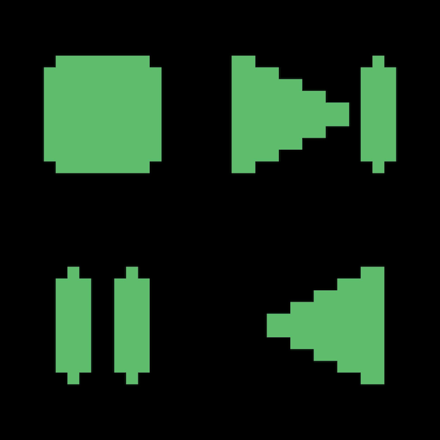 pixel art set minimalista estetica vintage retro design sprite