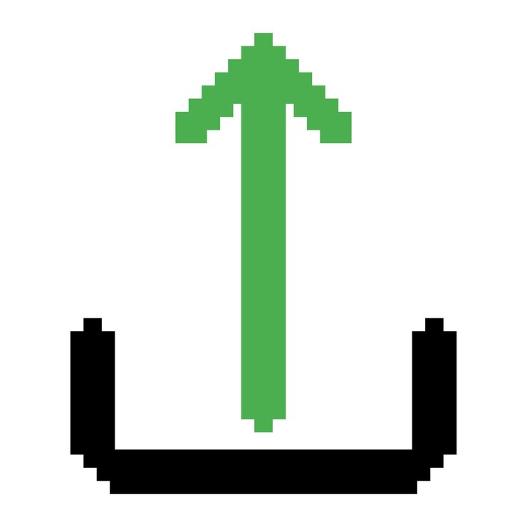pixel art style pulsante di icona di carica pulsante di iconica di carica