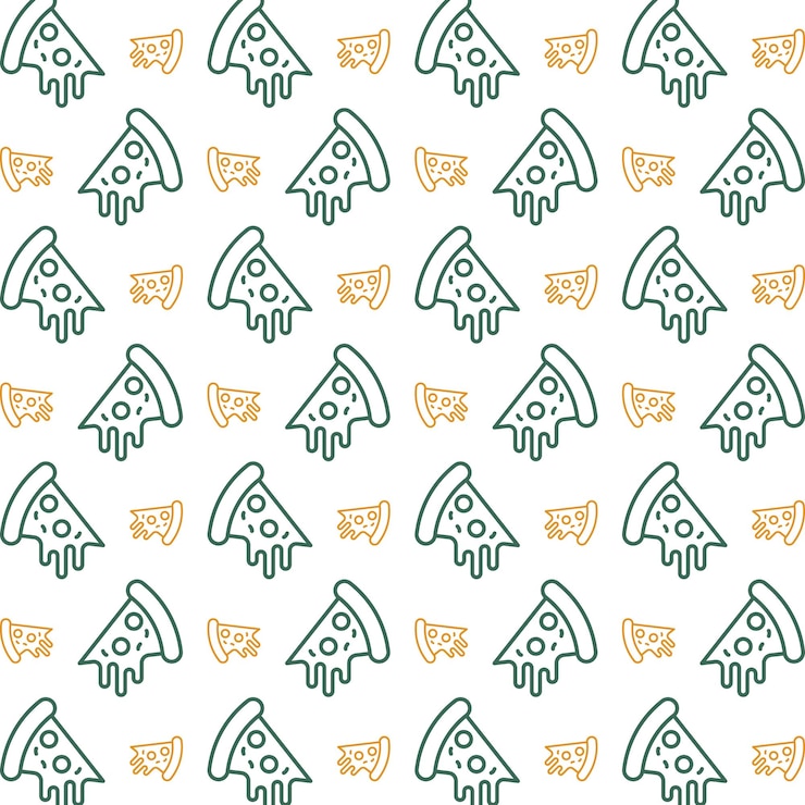 Vettore pizza di lusso ripetendo lo sfondo di illustrazione vettoriale di modello di tendenza