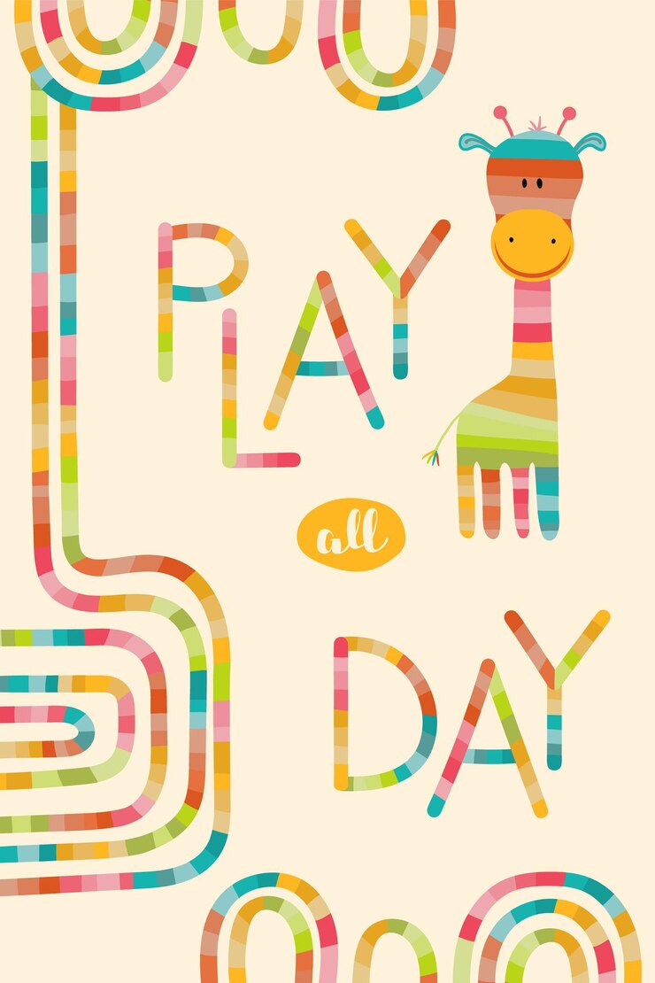 Vettore playful heights vivid banner per la stanza dei bambini