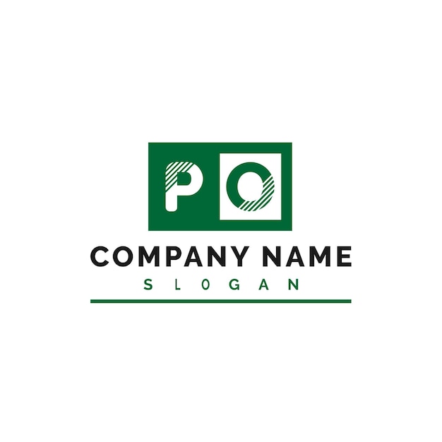 PO Letter Logo Design PO letter logo Vettore Illustrazione Vettore