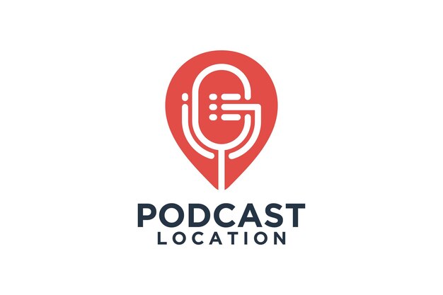 Podcast location logo design creative concept stile moderno parte 2