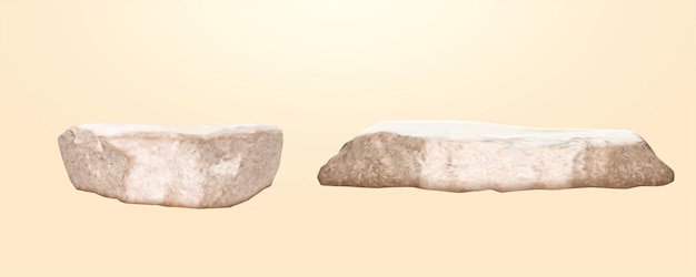 Podi di arenaria grezza naturale 3d