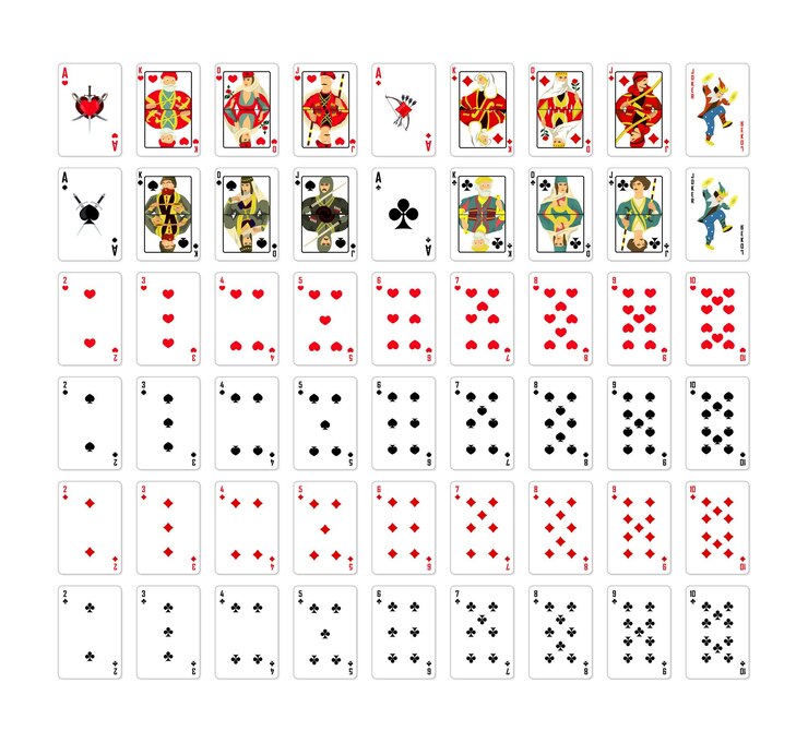 Vettore poker carte