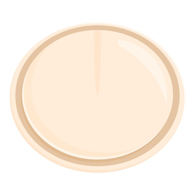 Polvere di trucco beige rotonda compatta per perfezionare il tono della pelle