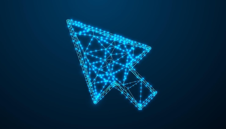 Vettore poly arrow low stylized 3d directional pointer per le risorse di navigazione del gioco o la progettazione grafica