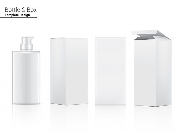 Pompa Pump, cosmetici realistici e scatola per prodotti per la cura della pelle