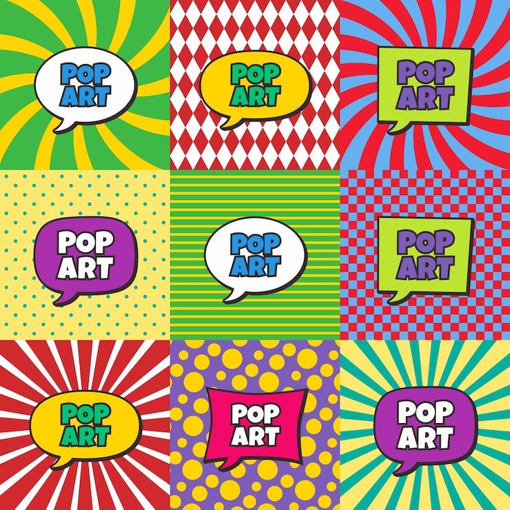 Vettore pop art